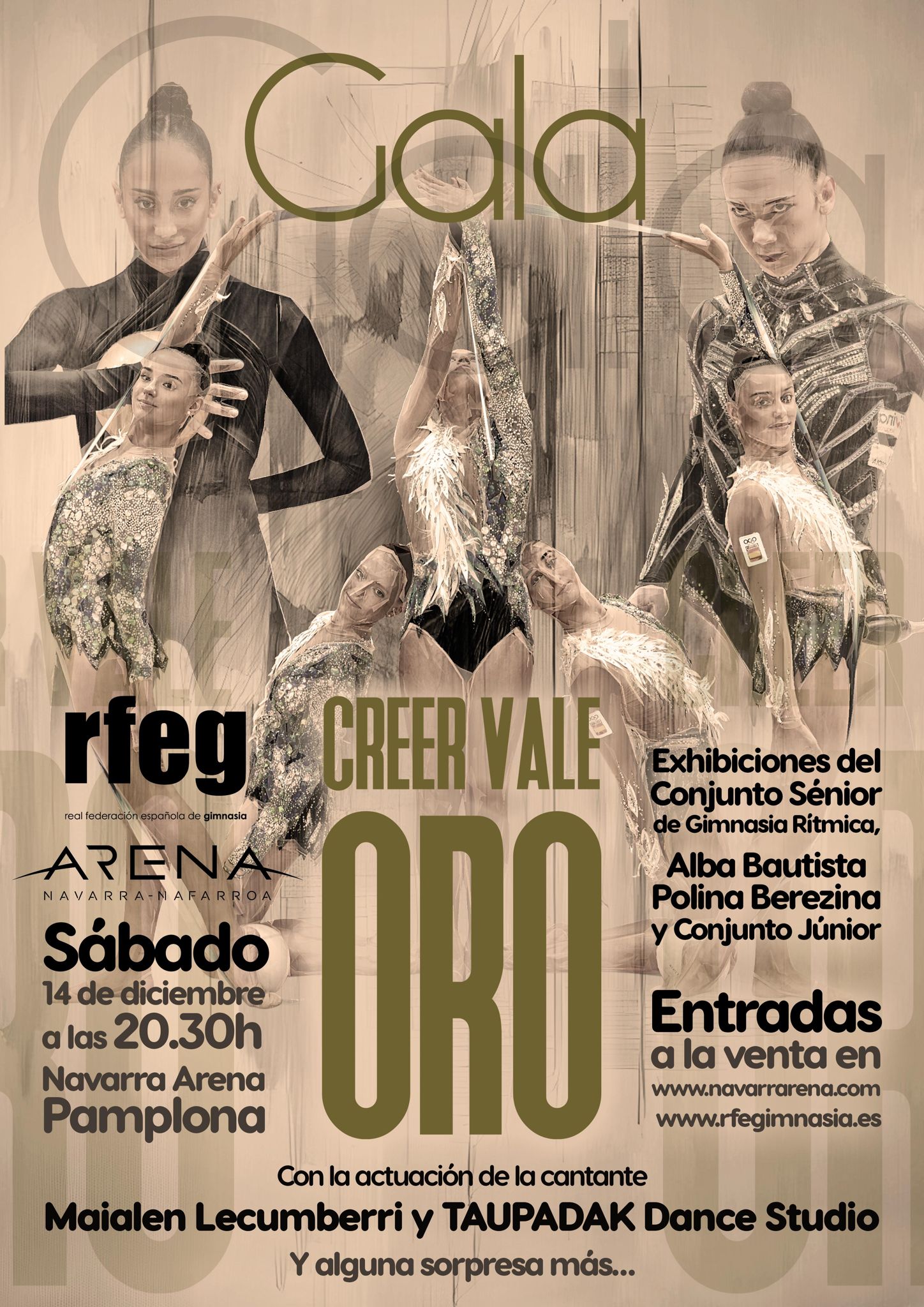 La Gala CREER VALE ORO, este s&aacute;bado 14 de diciembre en el Navarra Arena